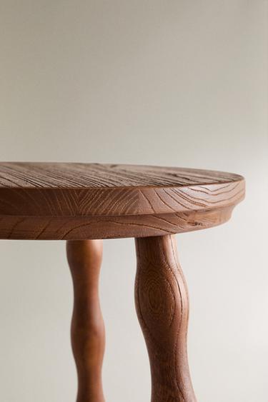 TABOURET EN BOIS D'ORME - Marron de Zara - Image 3
