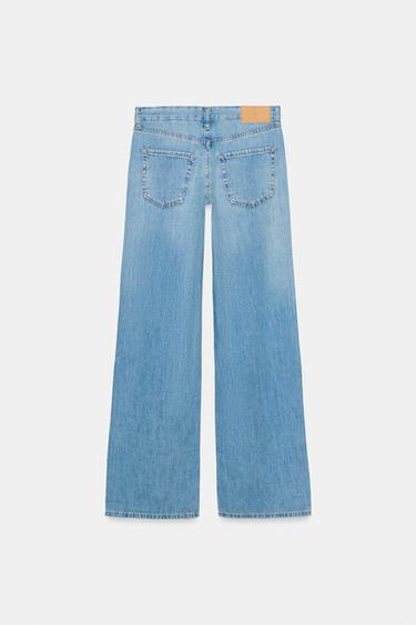 Z1975 WIDE-LEG LOW-RISE JEANS - Light blue by Zara