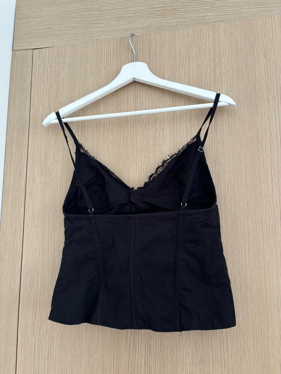 POPLIN AND LACE CORSETRY-INSPIRED TOP - Image 2