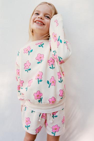 SUDADERA ESTAMPADO - Rosa flúor de Zara