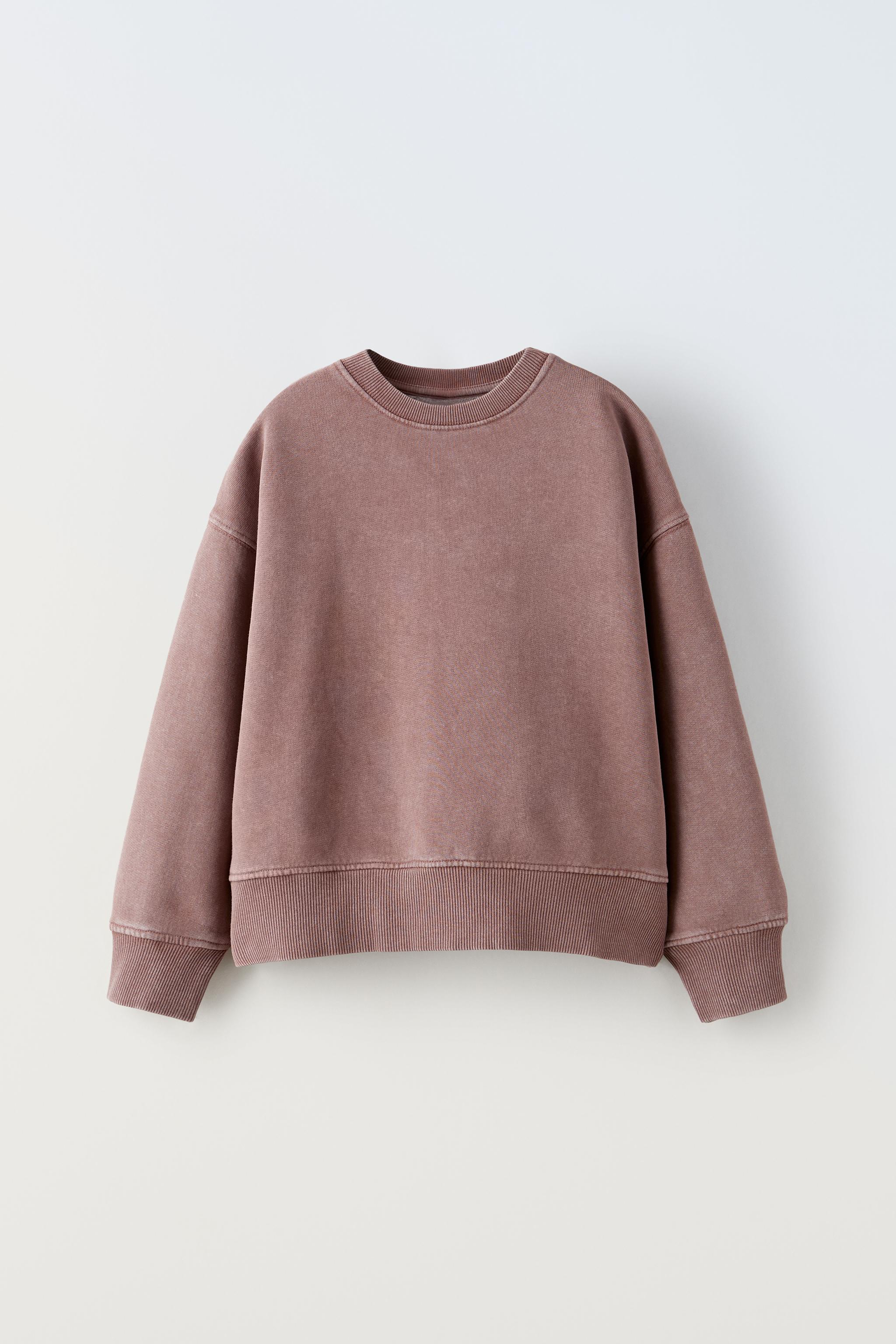 GARMENT-DYED SWEATSHIRT - Brown | ZARA Australia