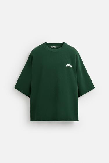 CONTRAST PATCH SWEATSHIRT - Green by Zara