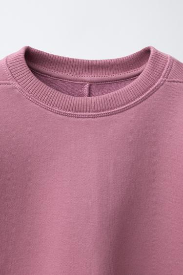 SWEAT AVEC INSCRIPTION EN RELIEF - Rose foncé de Zara - Image 2