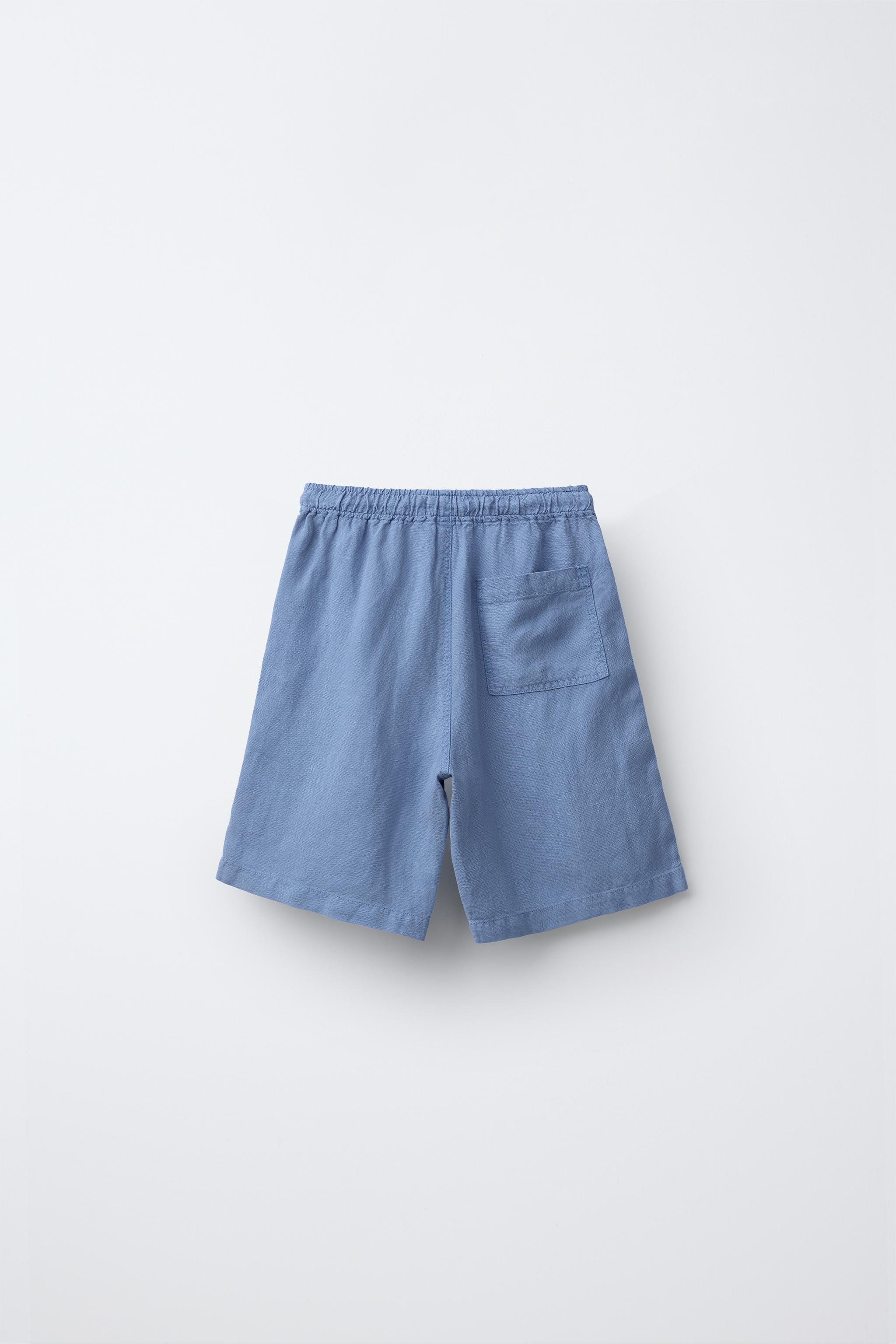 ZARA リネンブレンド ハイウエスト バミューダパンツ 2765/709 リネンハイウエストバミューダパンツ - ライトベージュ | ZARA