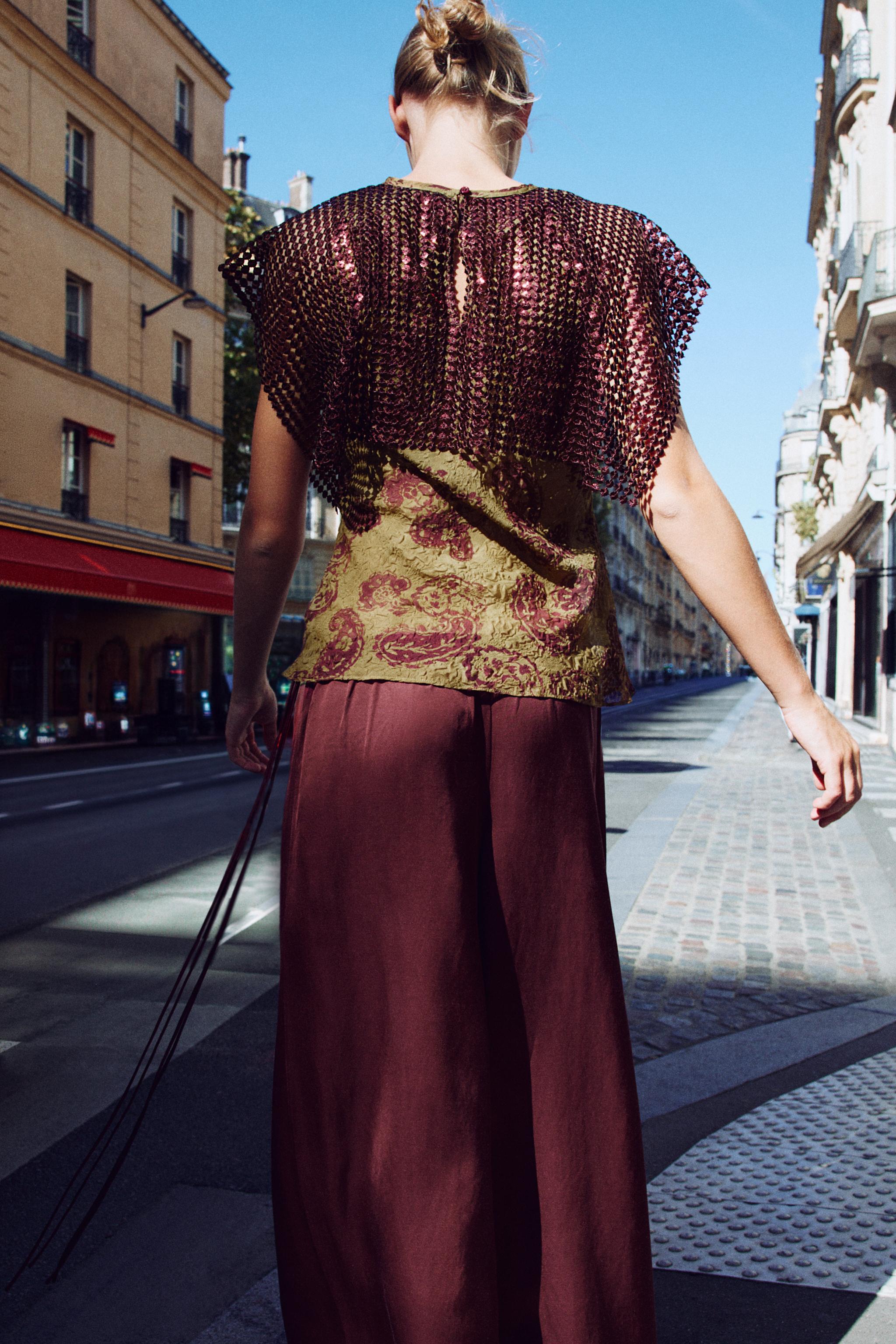 DOUBLE-WAISTBAND WIDE-LEG PANTS
