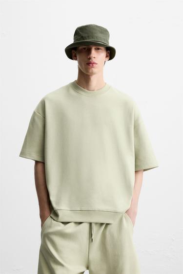 INTERLOCK-TEKSTUROITU SVETARI - Light green Zaralta