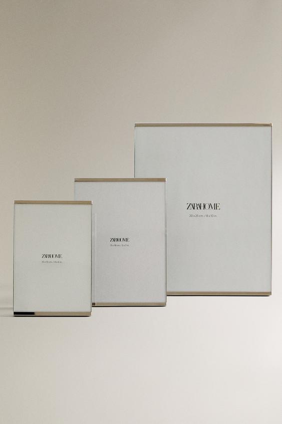 SILVER METAL PHOTO FRAME - Silver by Zara - Image 0