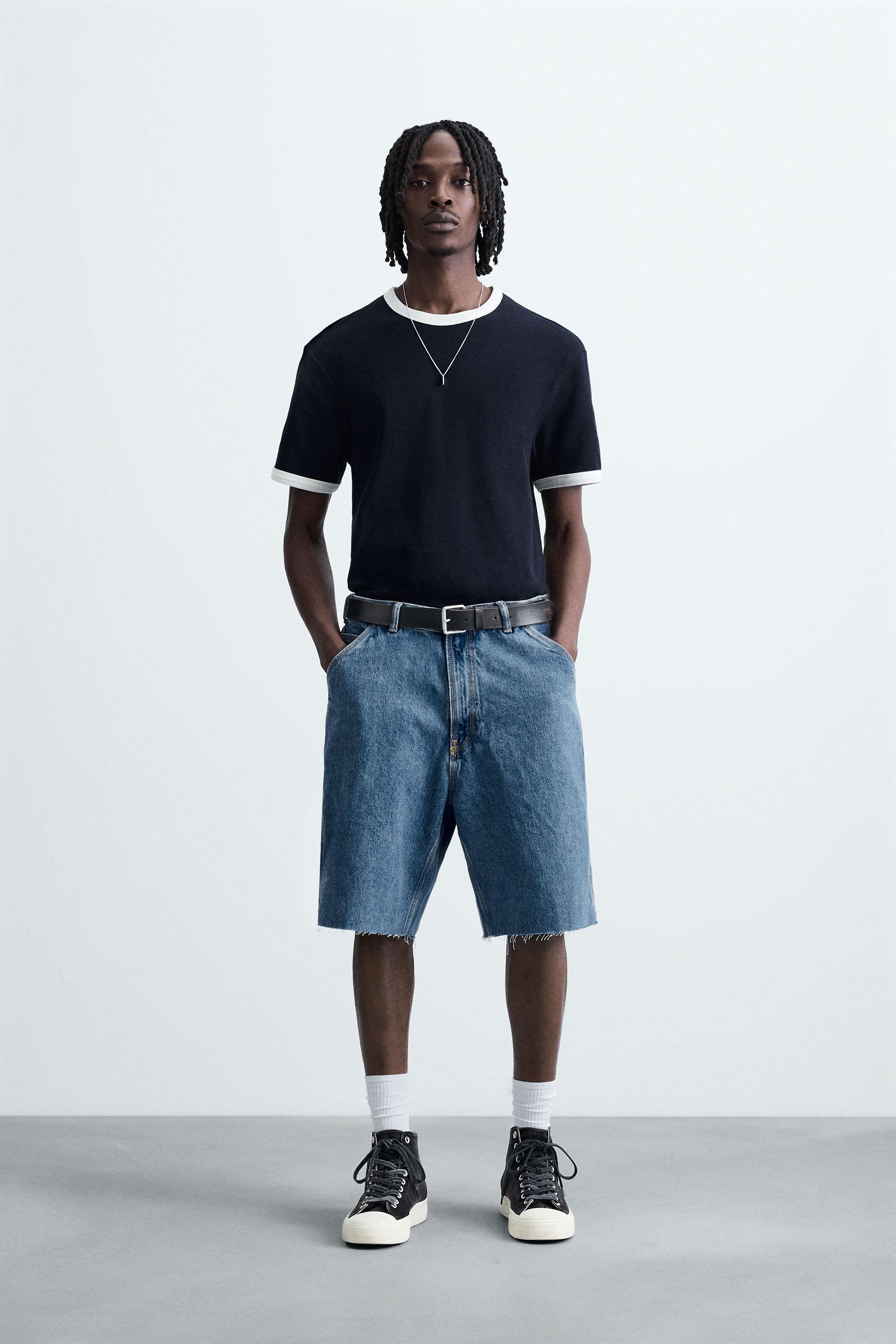 BERMUDA EN DENIM AVEC POCHE DE CHARPENTIER