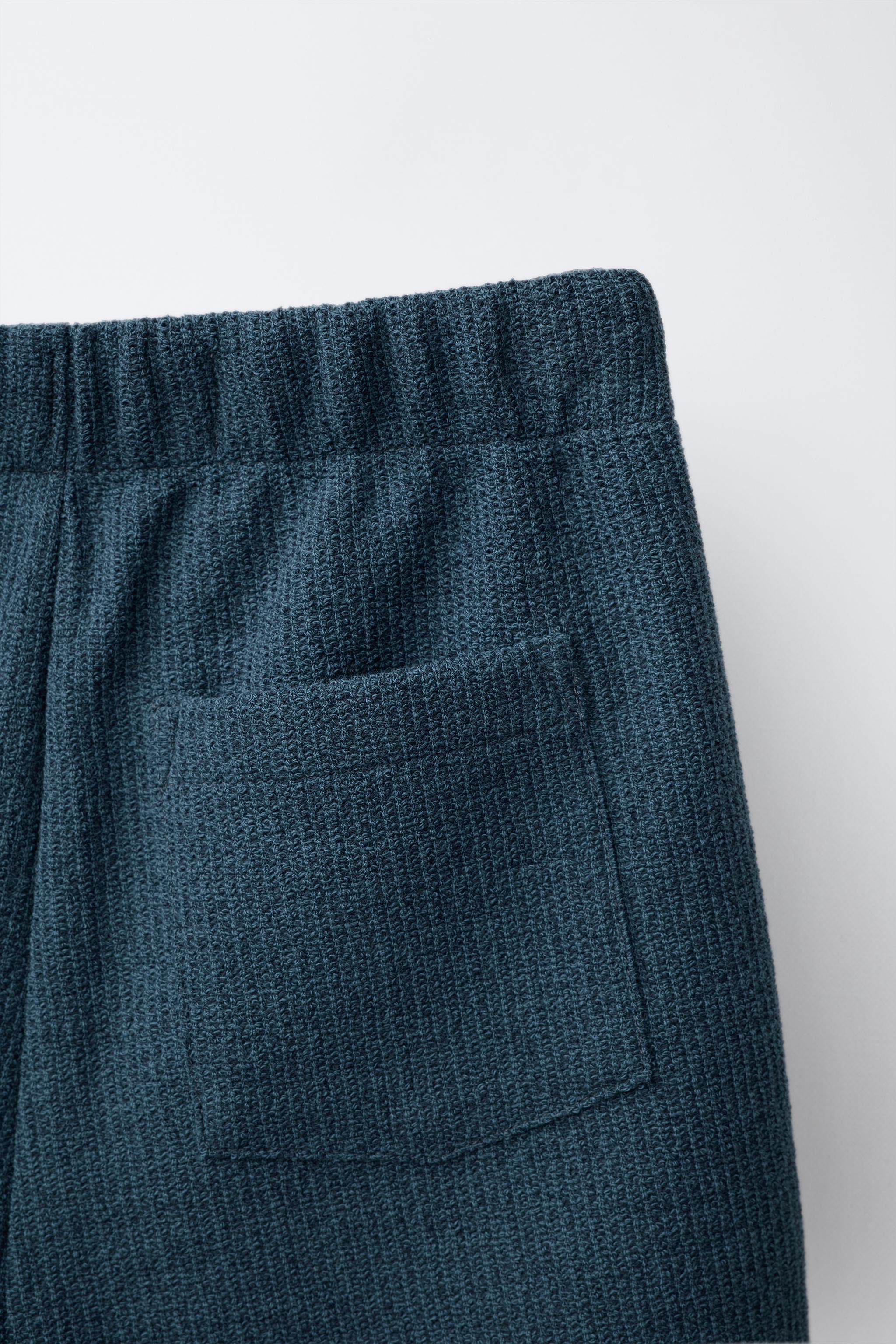 Детские шорты Zara TEXTURED COMFORT SHORTS — фото 4