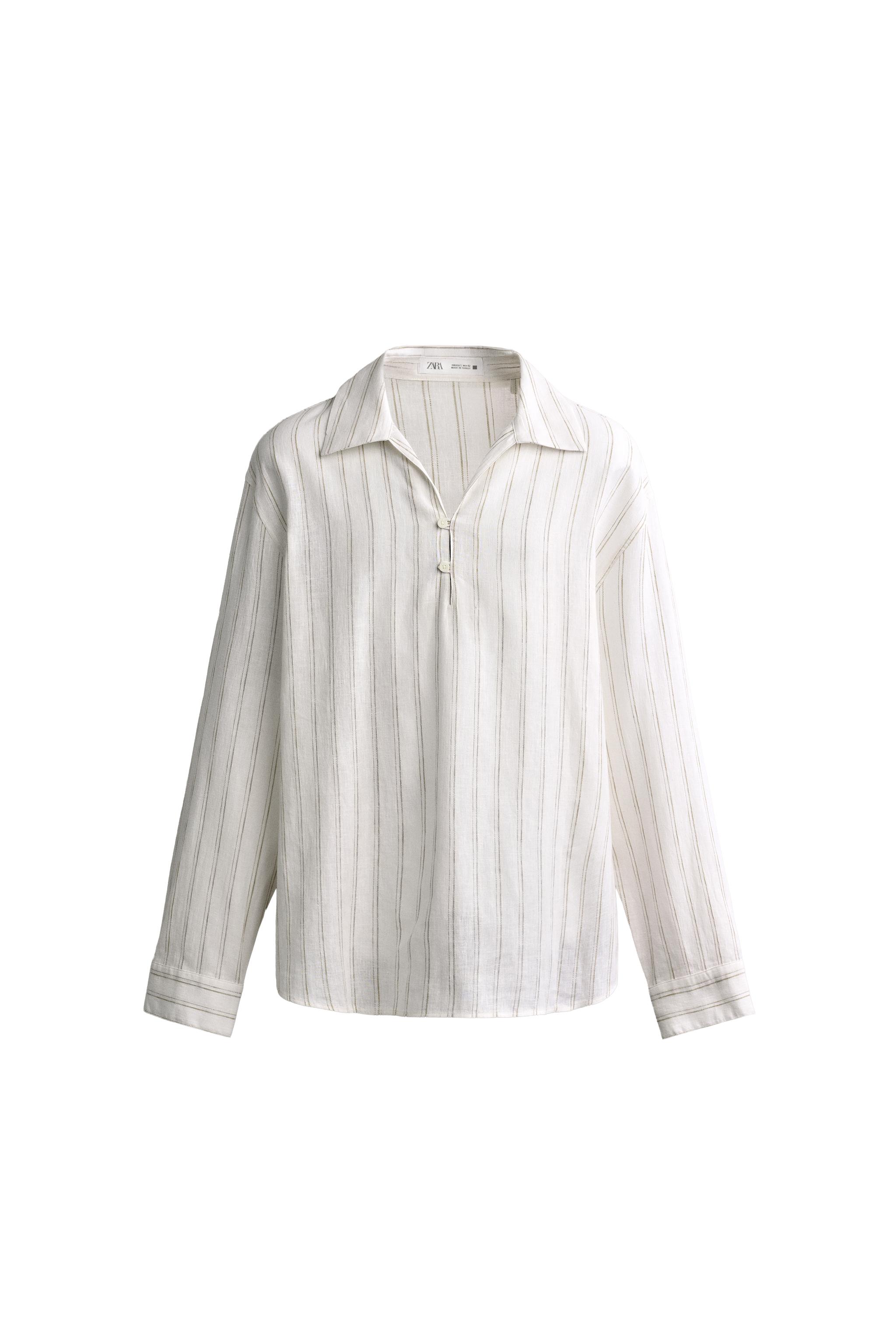 CAMISA POLO ALGODÓN - LINO RAYAS