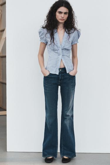 JEANS TRF BOOTCUT VITA BASSA - Blu Marino di Zara