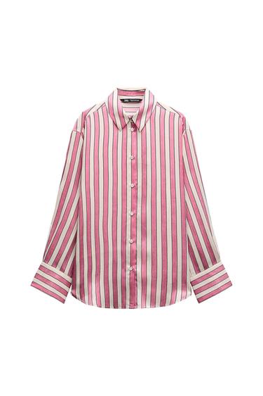 STRIPED SATIN SHIRT