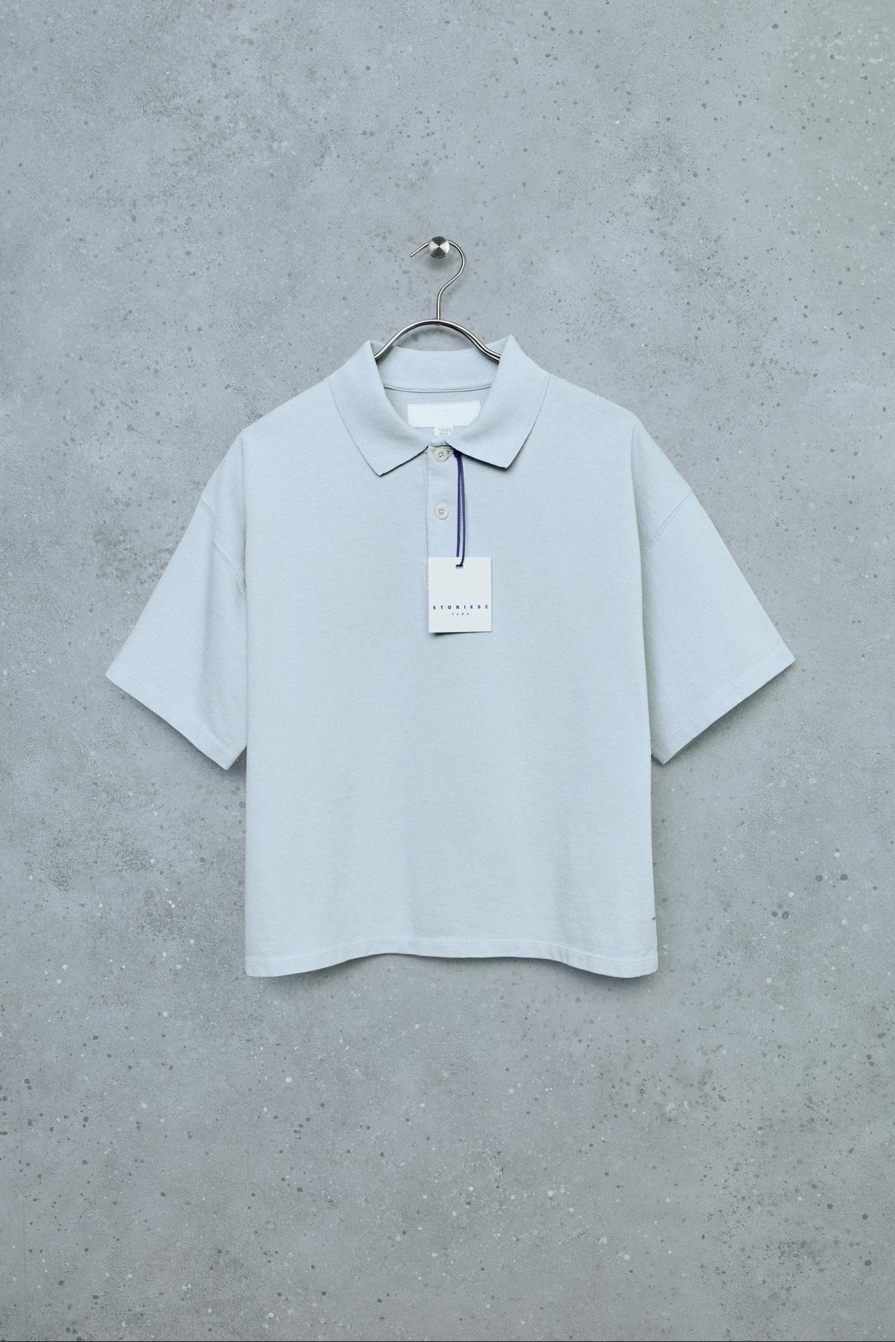 STORIESZ - PLAIN POLO SHIRT — Light blue