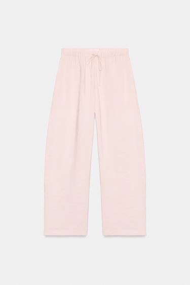 FLOWING TROUSERS - Chalk pink by Zara - Image 5