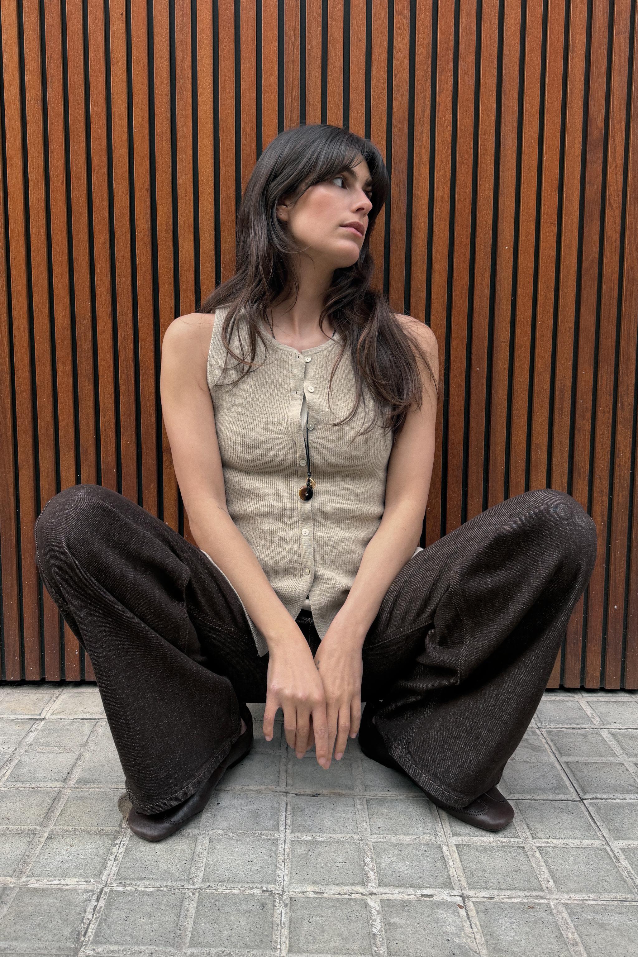 DÜĞMELİ PEPLUM FİTİLLİ TOP - Görsel 4