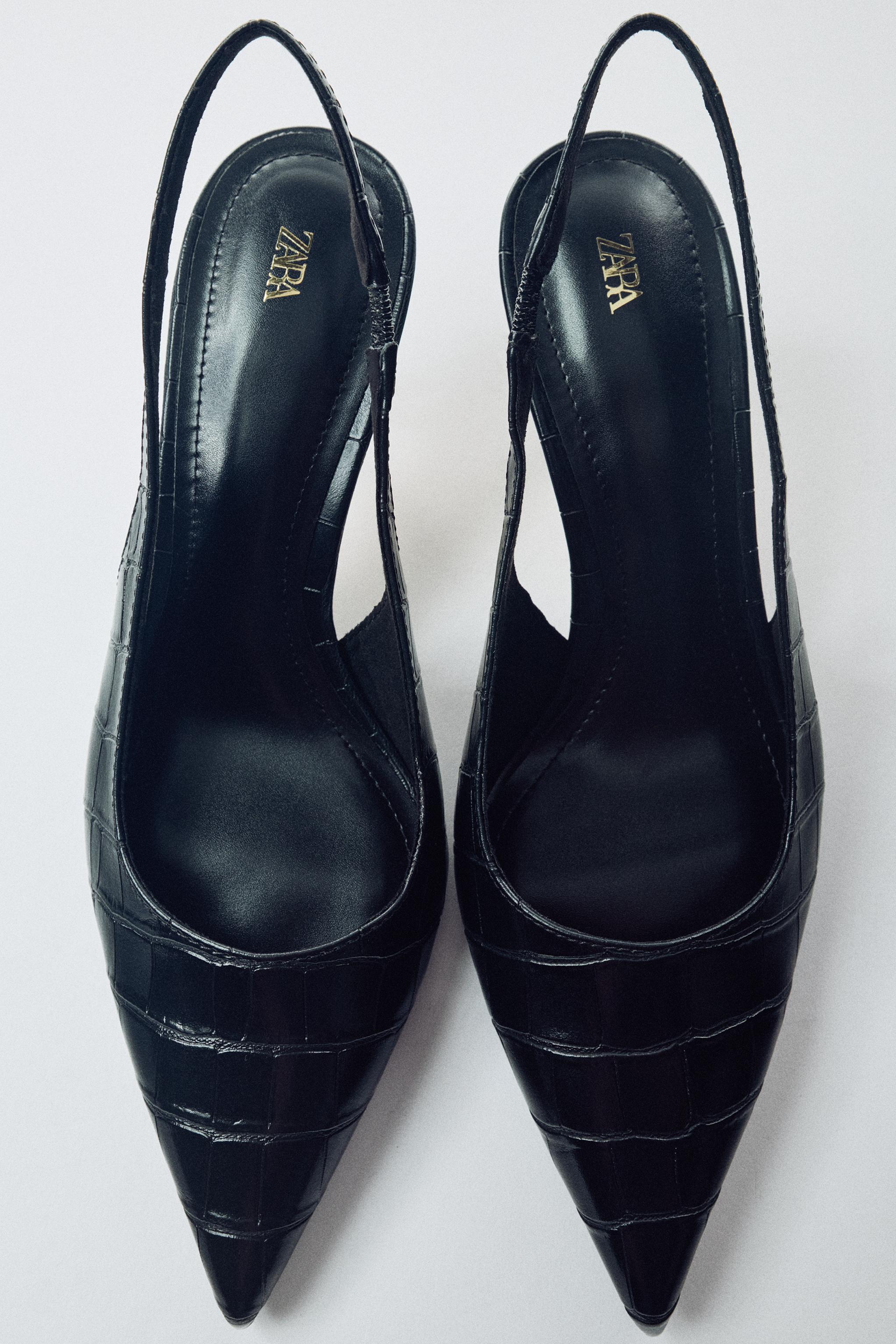 TEXTURED SLINGBACK SHOES