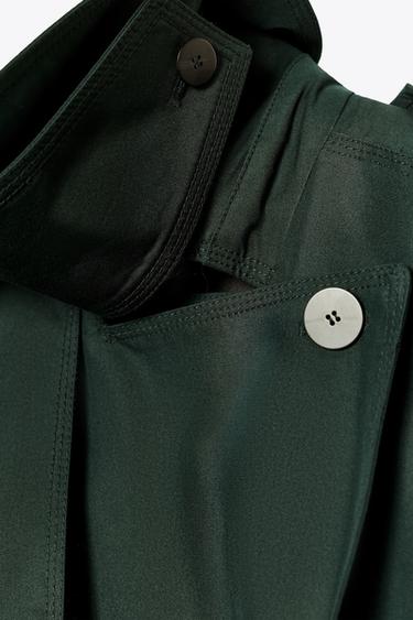 TRENCH OVERSIZE DÉPERLANT ZW COLLECTION - Vert bouteille de Zara - Image 11