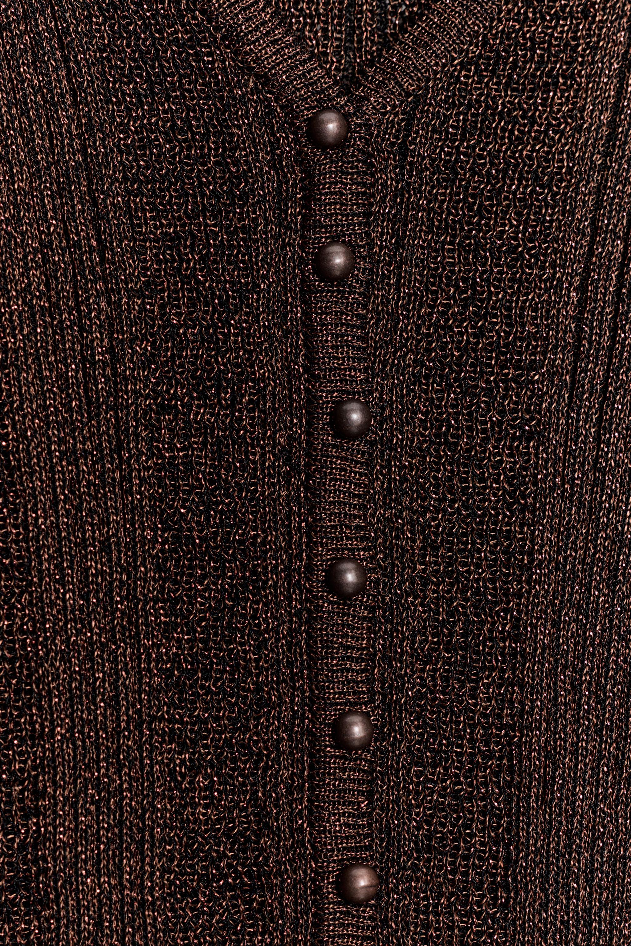 Женские кардиганы Zara METALLIC YARN CARDIGAN — фото 8