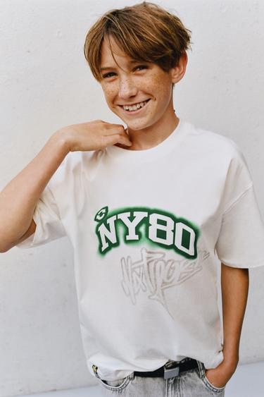 CAMISETA ESTAMPADA GRAFFITI - Blanco de Zara