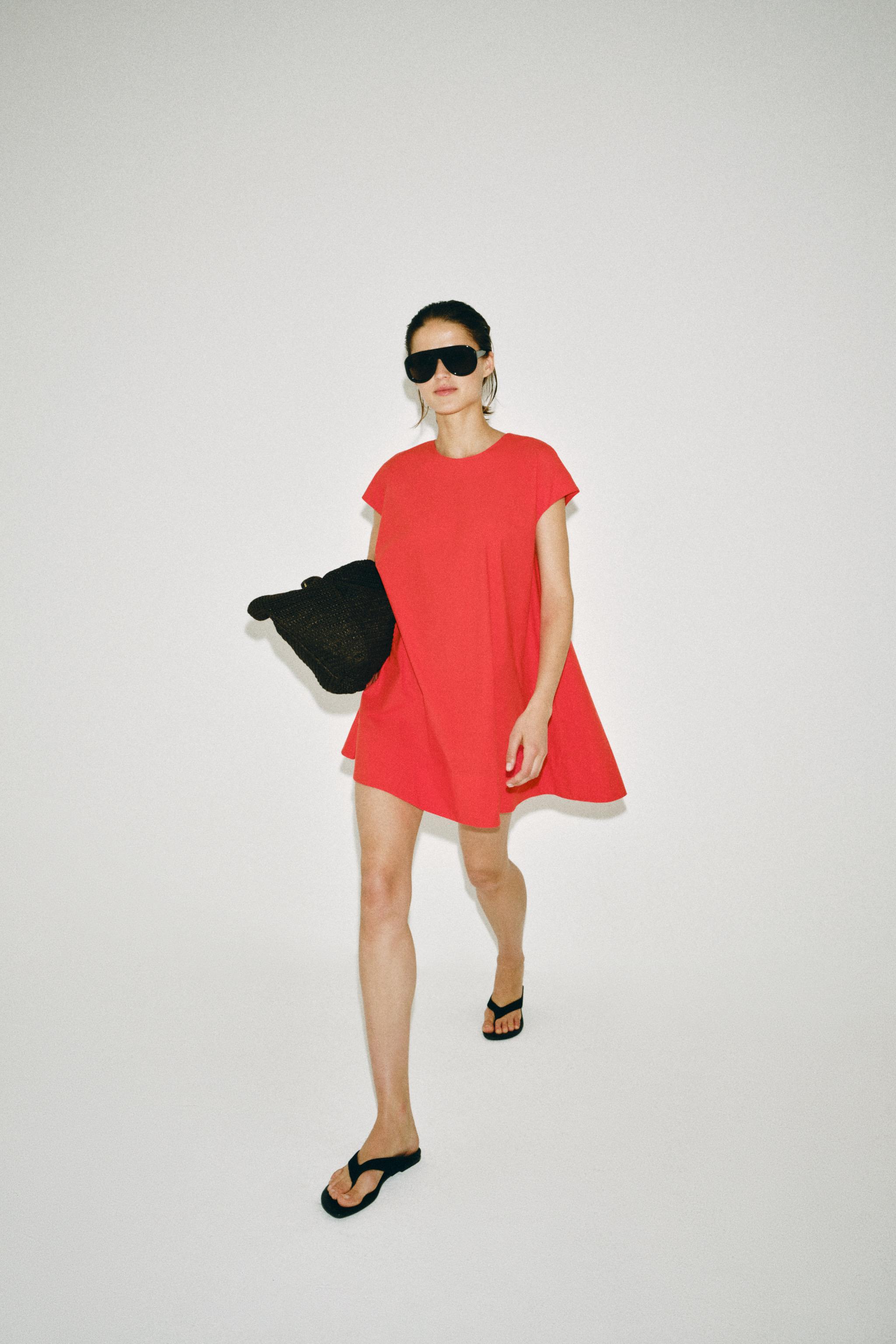 Женские платья Zara ZW COLLECTION POPLIN MINI DRESS — фото 4