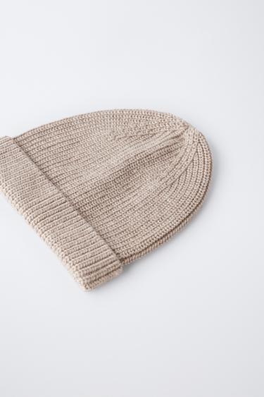 PURL KNIT HAT - Sand / Marl by Zara - Image 1