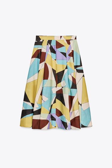 ZW COLLECTION PRINTED MIDI SKIRT - Multicoloured by Zara - Image 5
