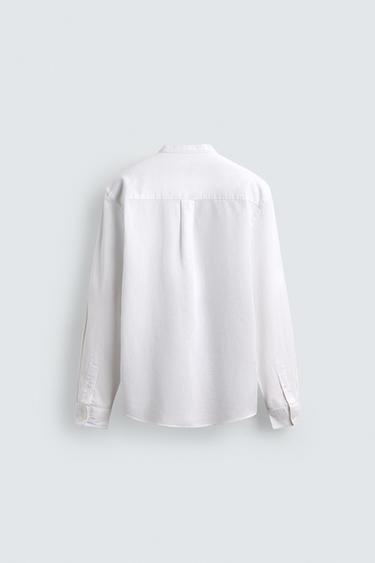 CHEMISE RELAXED FIT LIN - COTON - Blanc de Zara - Image 7