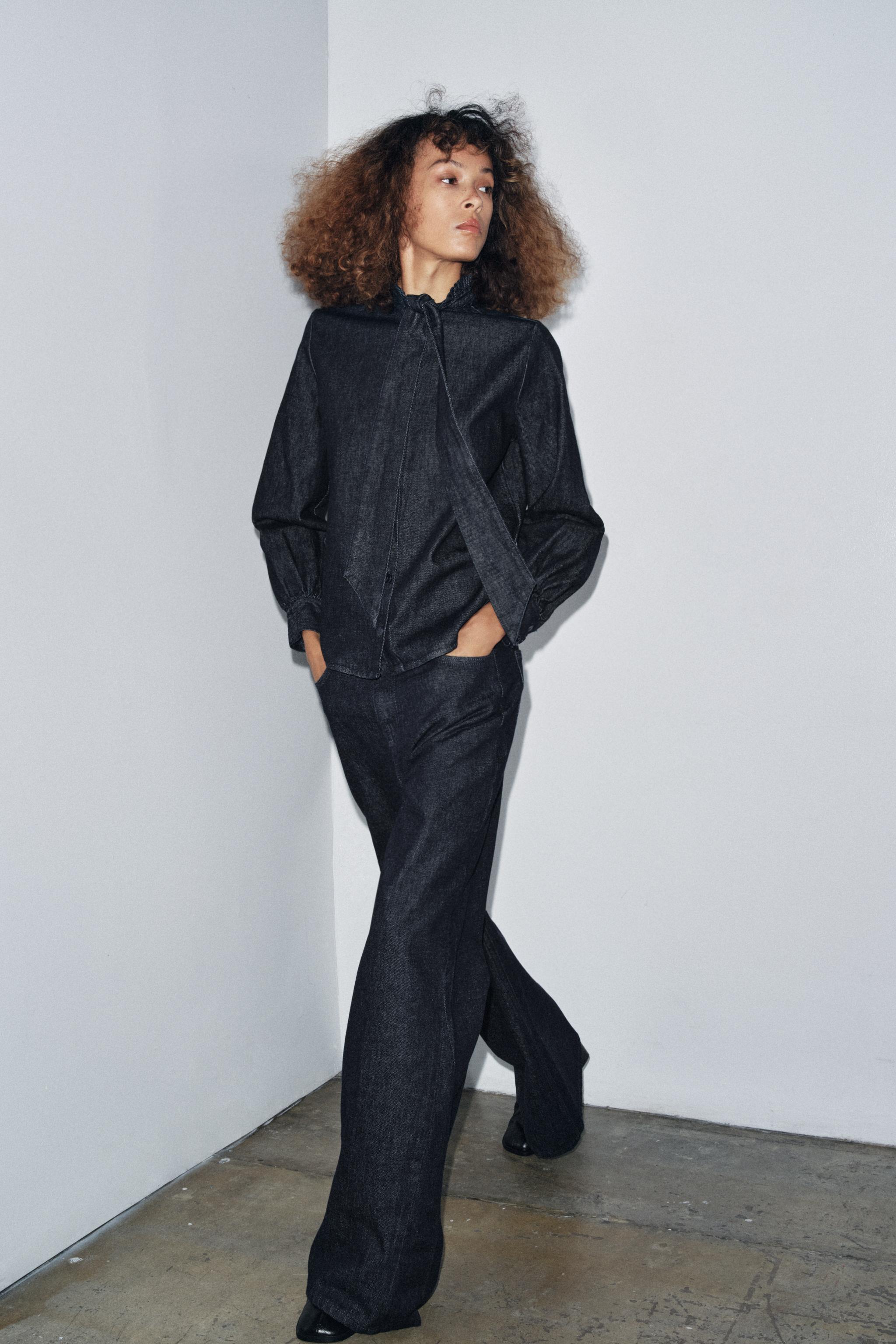 JEANS ZW COLLECTION WIDE LEG ハイウエスト - ブルー | ZARA Japan / 日本