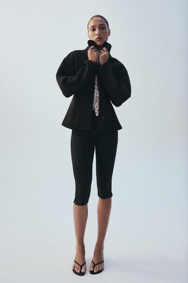 JAQUETA GOLA ALTA - Preto da Zara