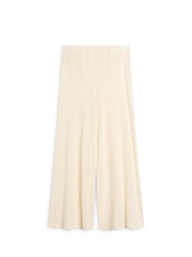 Pantalón fluido wide leg total look - Amarillo de Zara