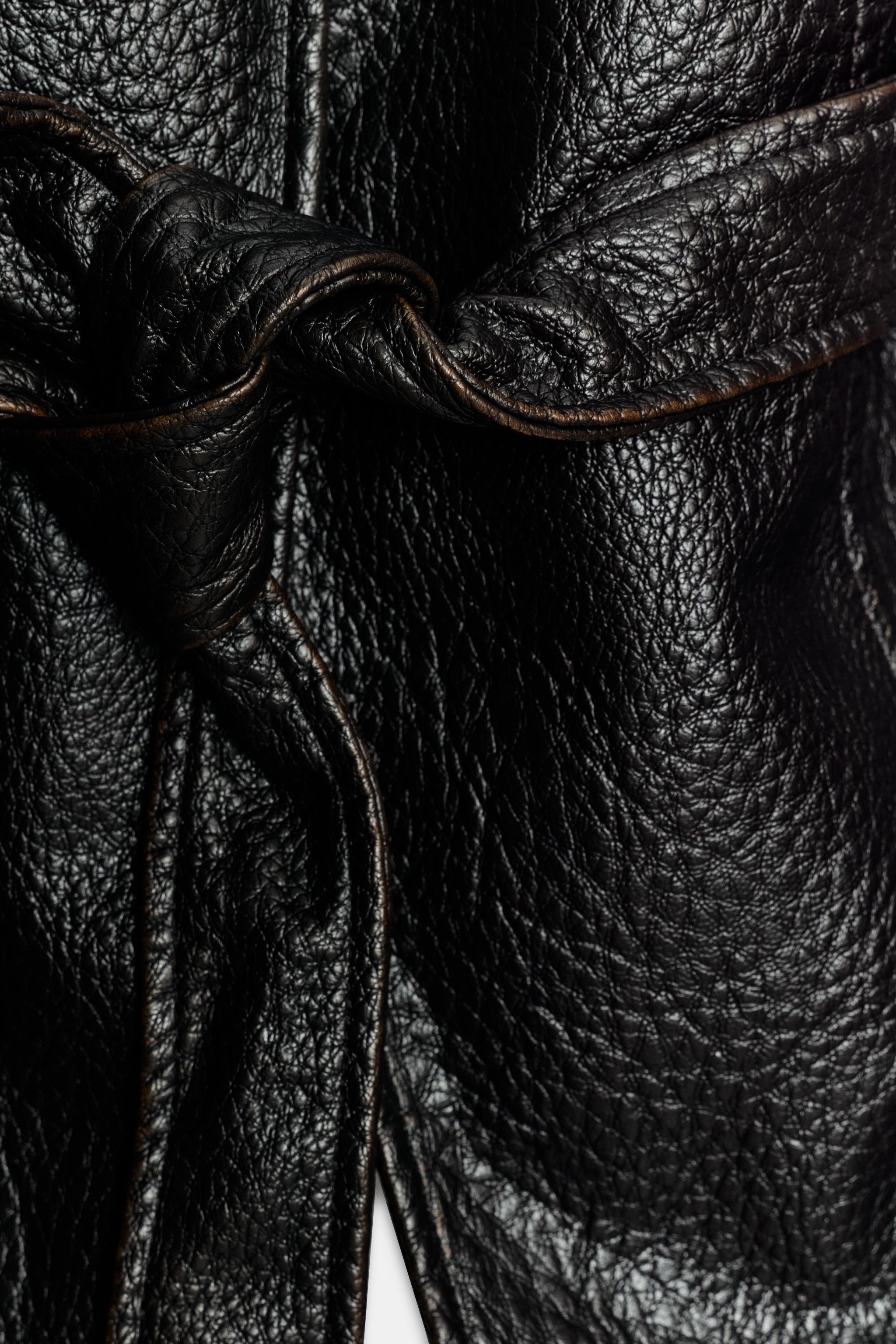 Женские куртки Zara ZW COLLECTION FAUX LEATHER BELTED JACKET — фото 10