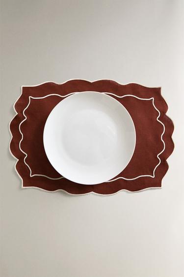 SCALLOPED PLACEMAT - Terracotta by Zara - Image 4