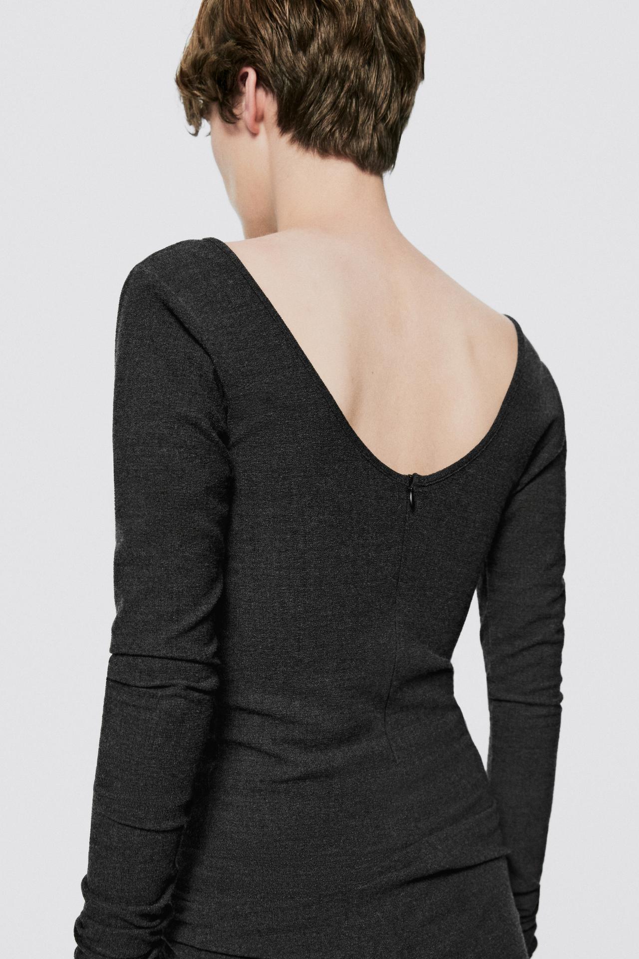 Long fitted wool blend top - LIMITED EDITION — Black