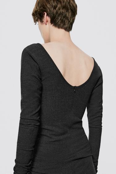 Long fitted wool blend top - LIMITED EDITION — Black 1