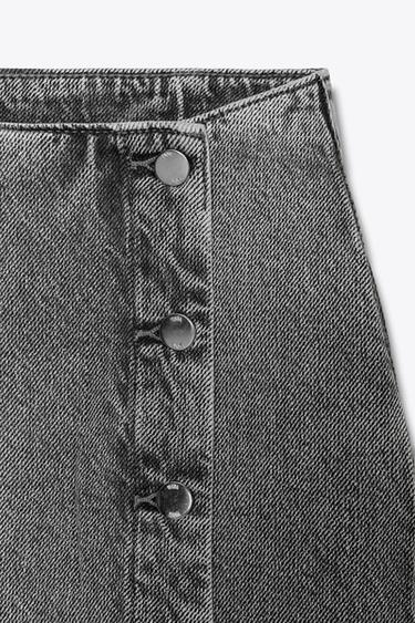 Z1975 DENIM CROSSOVER MIDI SKIRT - Grey by Zara - Image 7