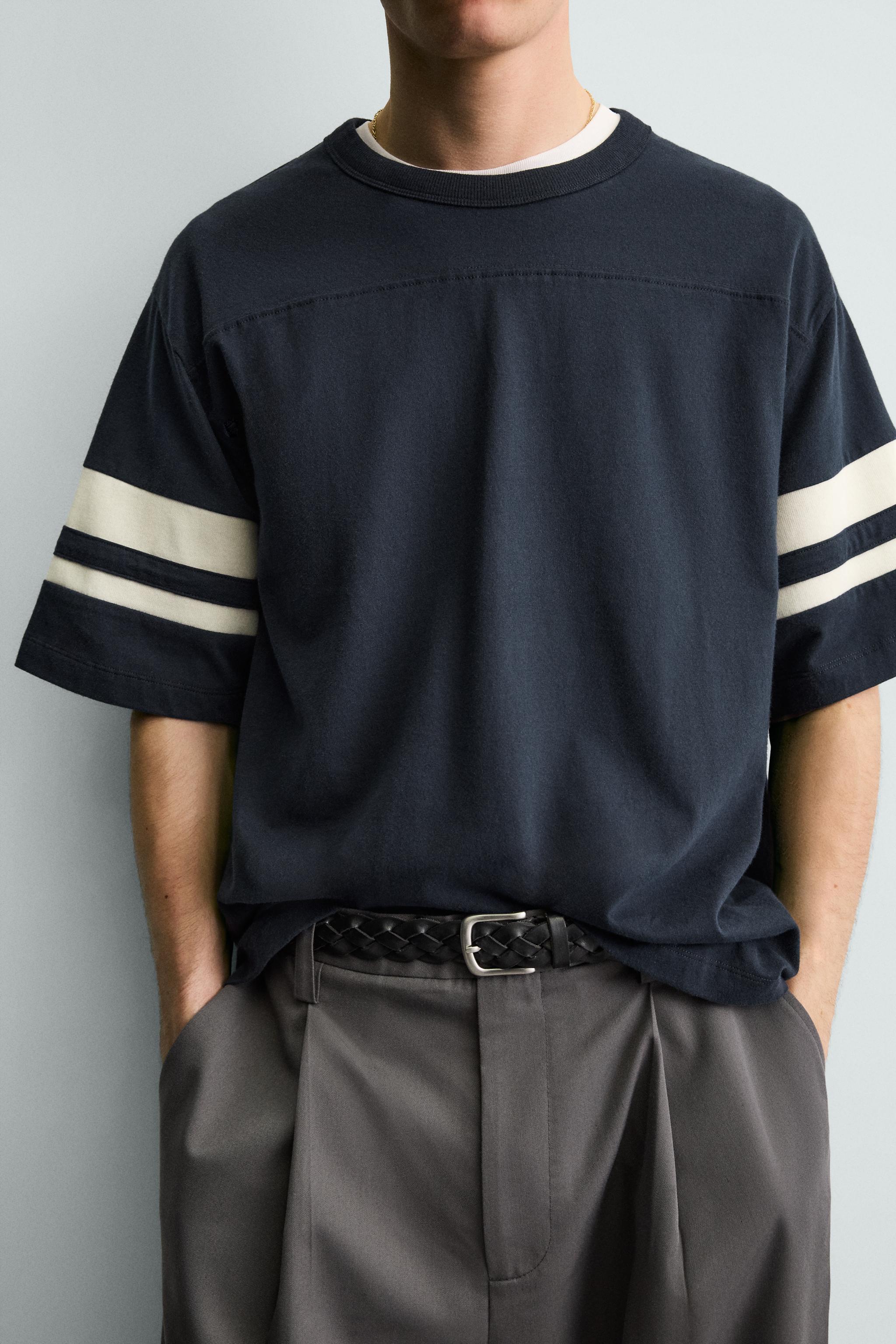 T-SHIRT RELAXED FIT À BANDES