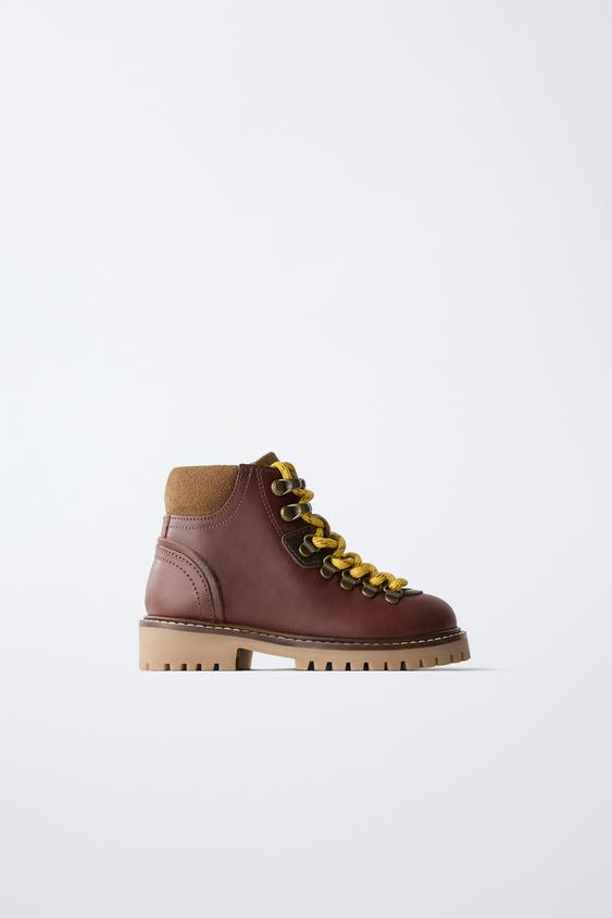 BOTTE MONTAGNE CUIR - Marron de Zara - Image 0