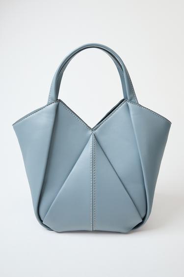 Zara MINI SHOPPER BAG - Blue