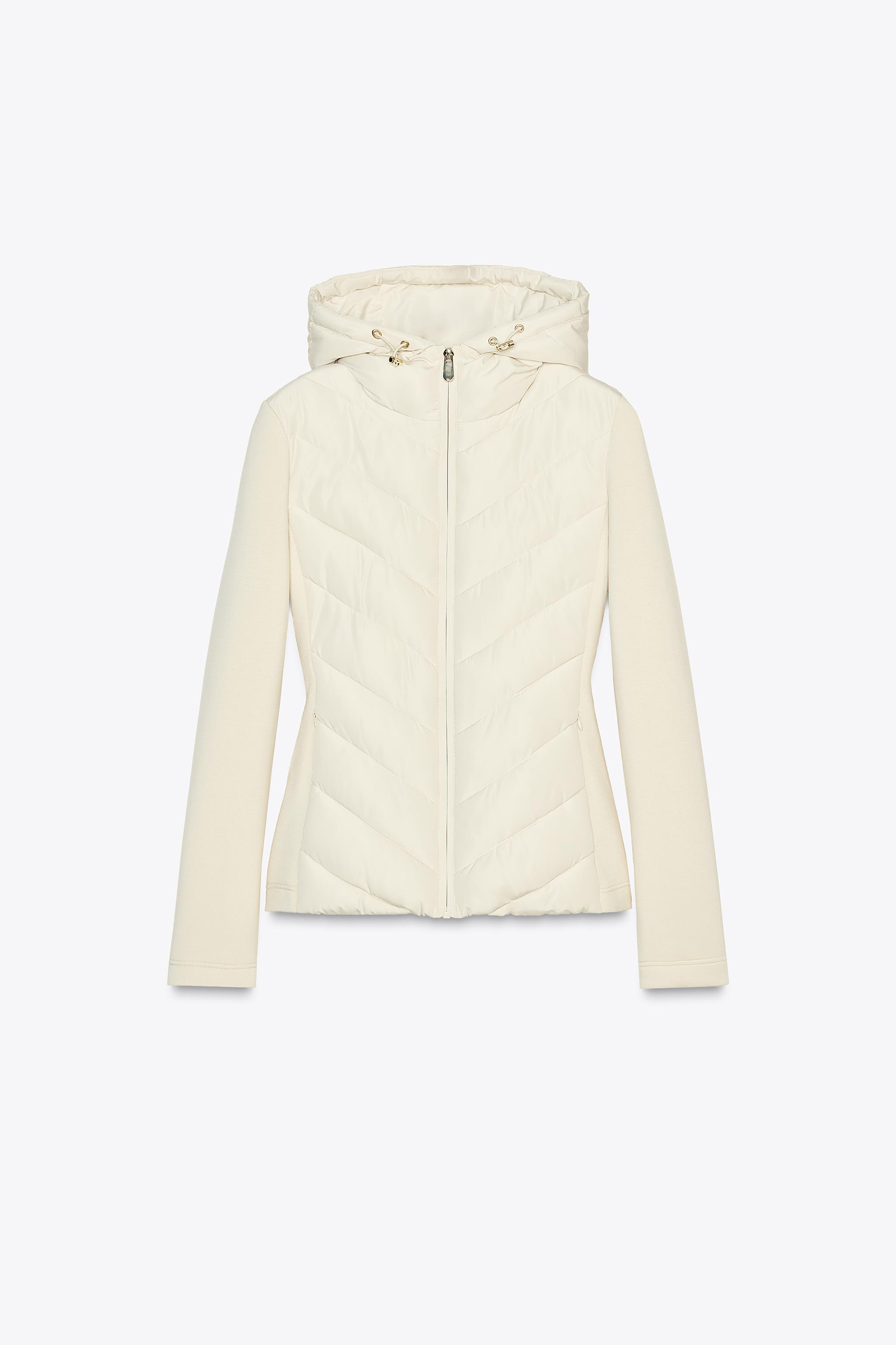 ZARA ジャケット　ホワイト ZARA - ZARA リネンブレンド ロングライン ボンバージャケット M
