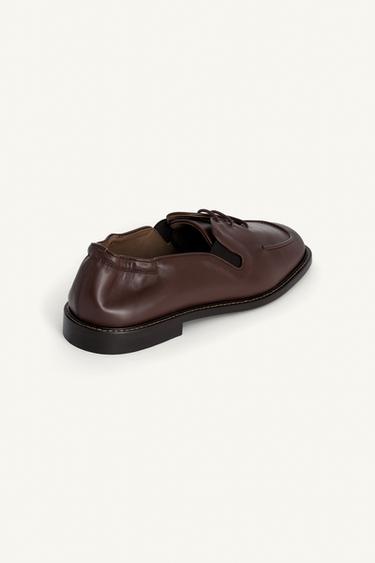 LEATHER SHOES - Burgundy Red by Zara - Image 7