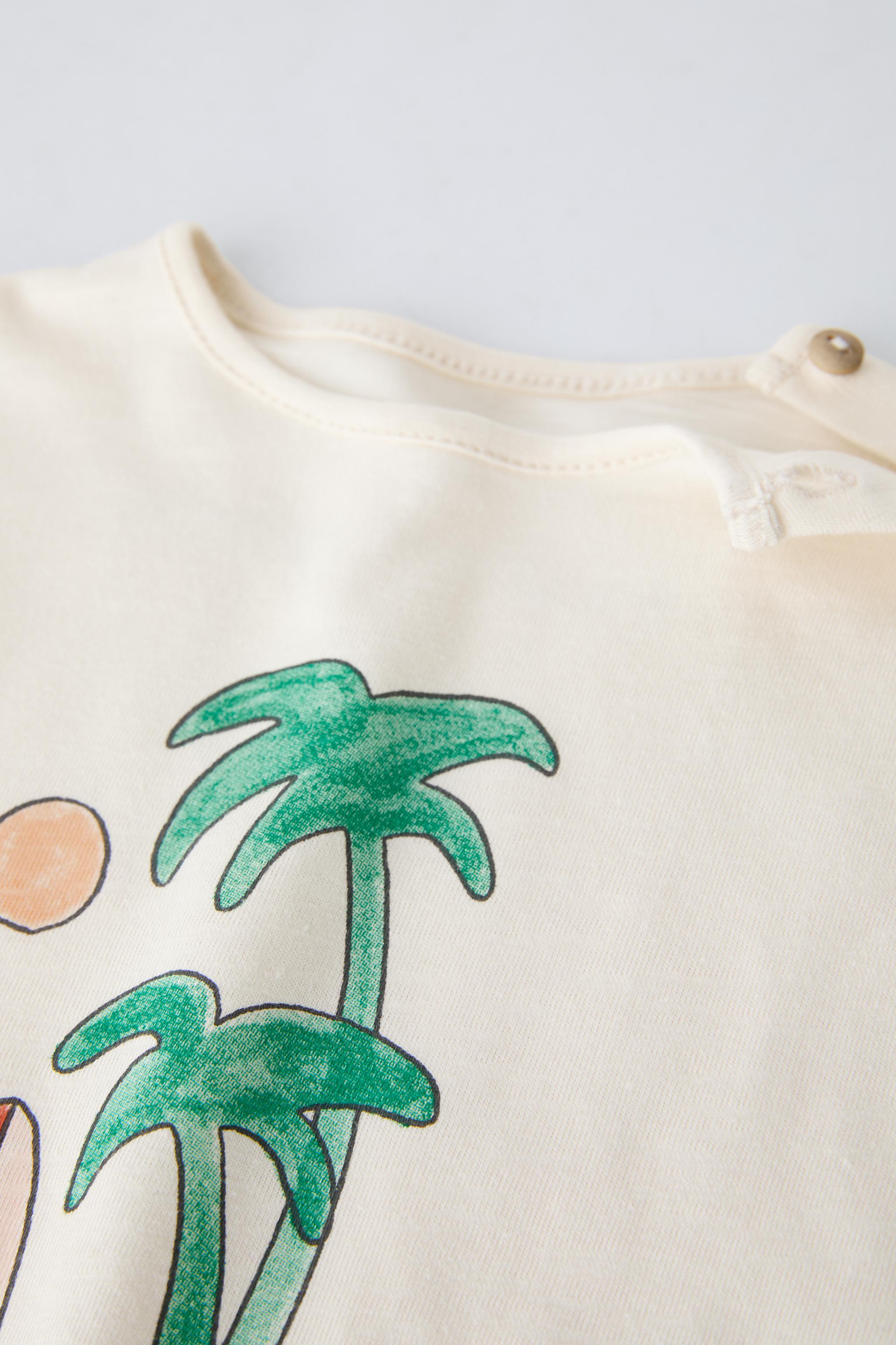 PALM TREE TANK TOP - Light ecru | ZARA United States PALM TREE TANK TOP - Light ecru | ZARA United States