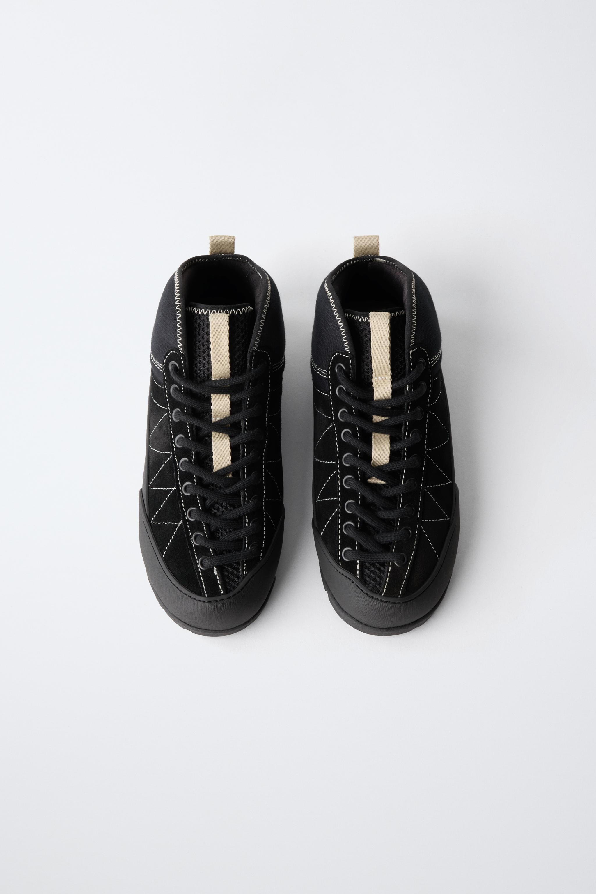 ハイカットスニーカー - ブラック | ZARA Japan / 日本