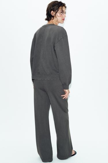 SWEAT EFFET DÉLAVÉ - Plomb de Zara - Image 3
