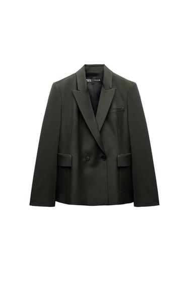 ZW COLLECTION DOUBLE-BREASTED WOOL BLEND BLAZER