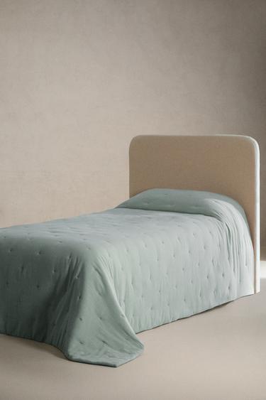 CHILDREN'S PLAIN MUSLIN BEDSPREAD - Green by Zara