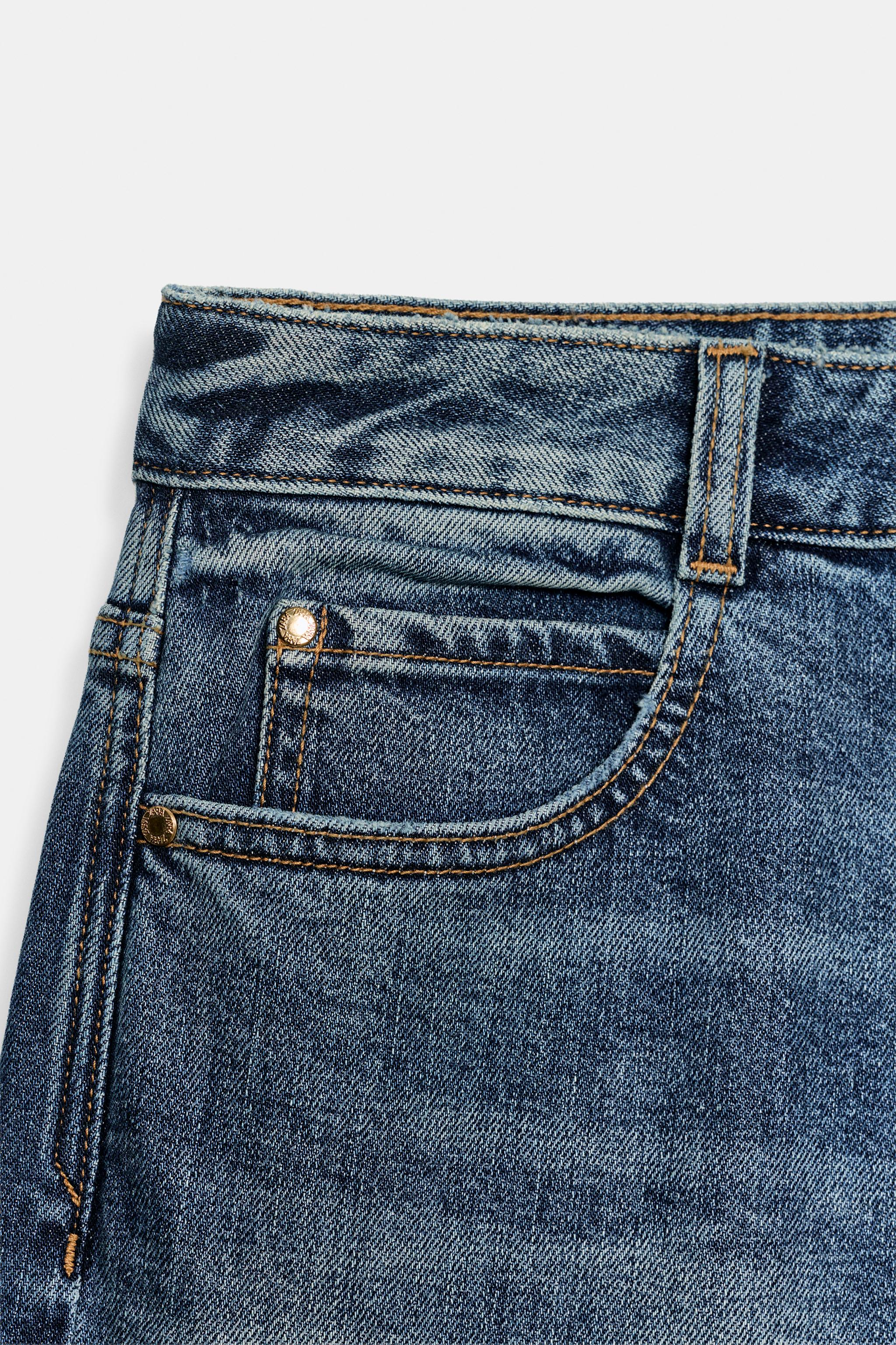 JEANS Z1975 RELAX FIT COM BAINHA DOBRADA - Azul | ZARA Brasil