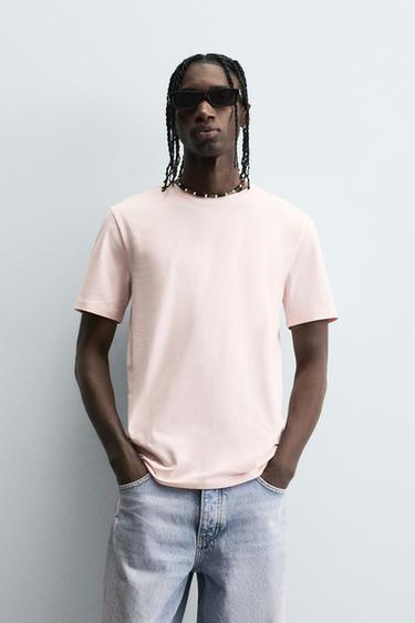 SLIM FIT T-SHIRT - Pink by Zara