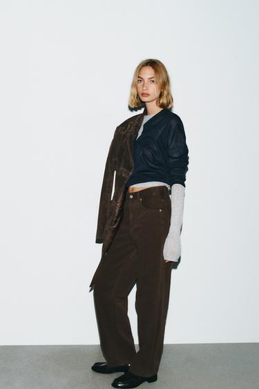 JEAN TRF BAGGY TAILLE NORMALE - Marron de Zara - Image 3