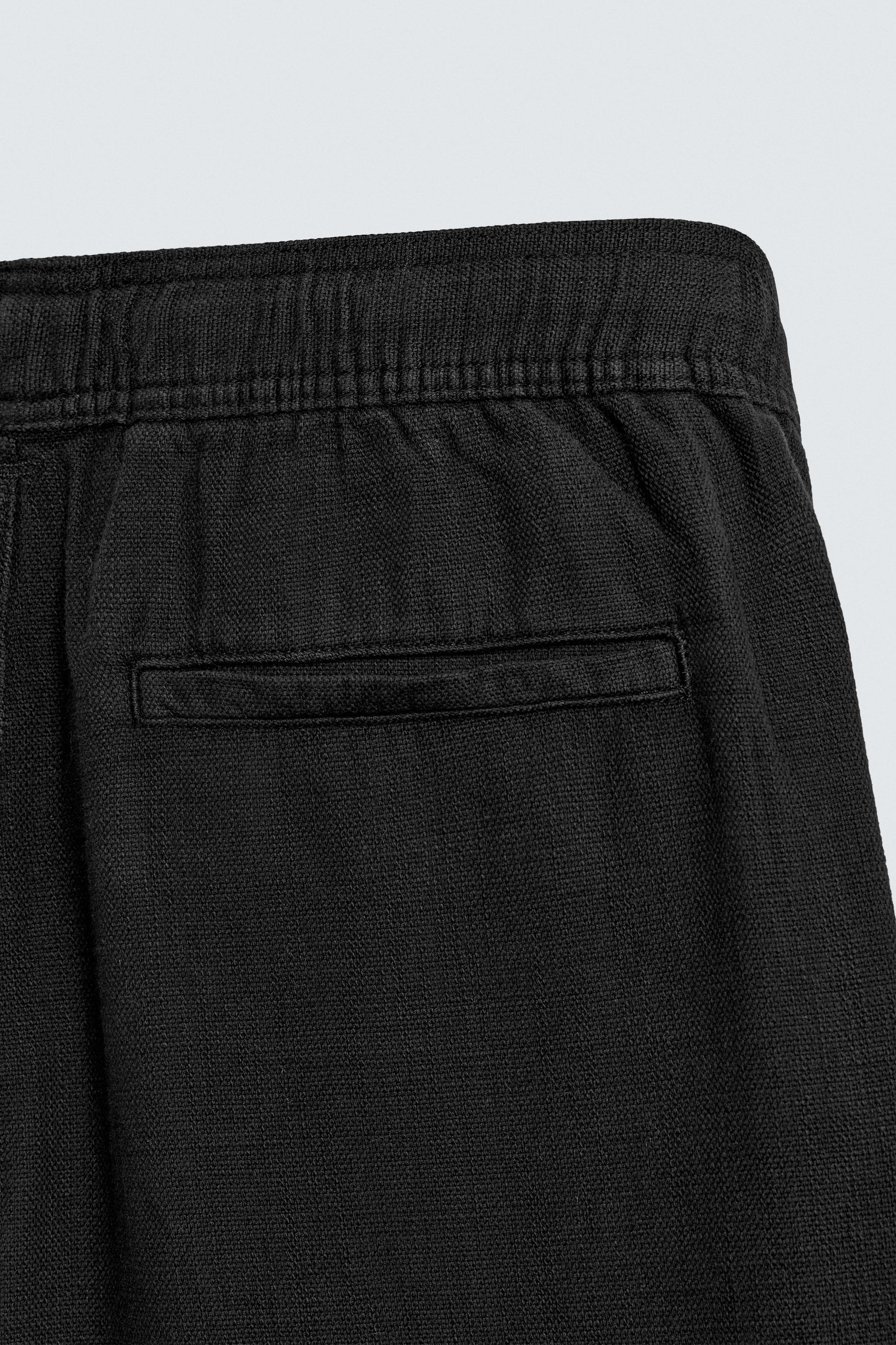 TEXTURED JOGGER WAIST PANTS