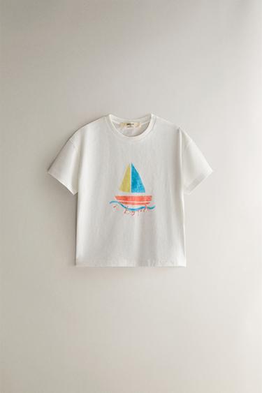 Kinder-Shirt "A BORD" - Cremefarben von Zara - Bild 0